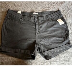 Signature by Levi Strauss & Co. Black Mid-Rise 5" Denim Shorts‎ Women's